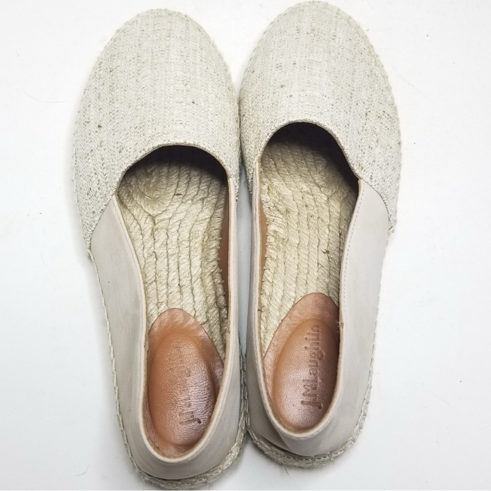 J McLaughlin Marnee Espadrilles Leather Canvas Flats Shoes 9